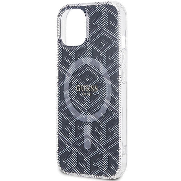 Guess Iml Gcube Magsafe Back Cover Πλαστικό Μαύρο (iPhone 15)