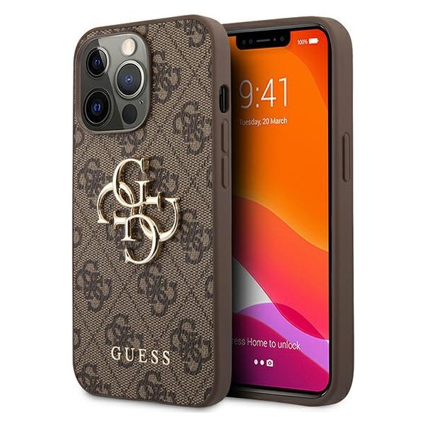 Guess Hardcase 4G Big Metal Logo Back Cover Πλαστικό Καφέ (iPhone 13 Pro Max)