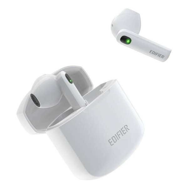 Edifier W200T Mini Earbud Bluetooth Handsfree Ακουστικά με Αντοχή στον Ιδρώτα και Θήκη Φόρτισης Λευκά