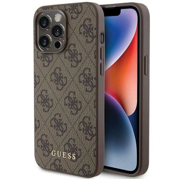 Guess Back Cover Μεταλλική Καφέ (iPhone 15 Pro Max)